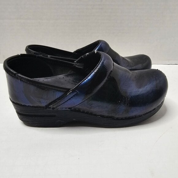 Dansko Professional Metallic Blue Clog Slip On Nurse Shoes size 7 - Picture 14 of 14